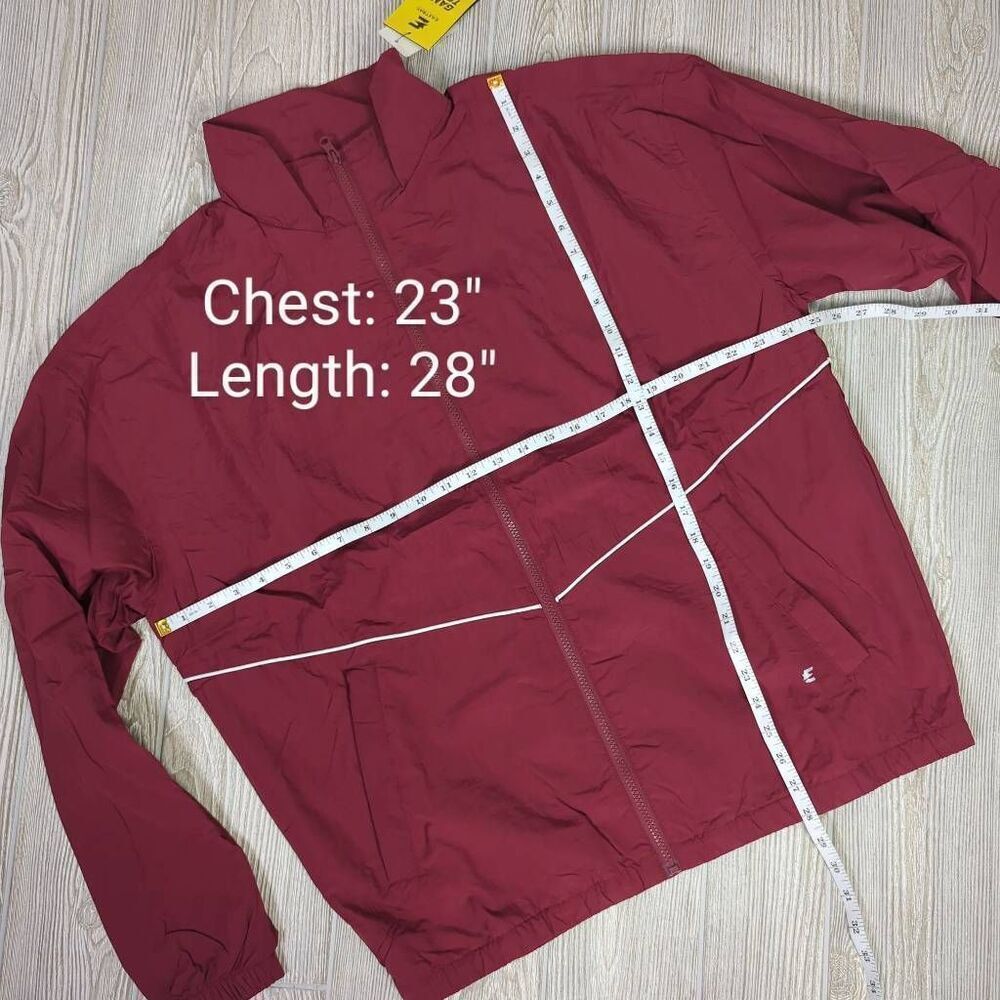 Brand New East Bay Men’s Large Red Velocity Warmup Jacket Coat Full Zip - Picture 8 of 10